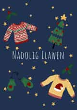 Welsh Nadolig Llawen Cosy Christmas card created by Jasmine Violet