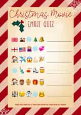 Christmas movies emoji quiz card created by The Girl Next Draw Cards