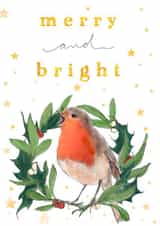 Merry and Bright Christmas Robin created by Pascale Dilger