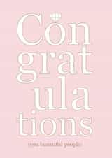 Congratulations Beautiful People - Simple wedding or engagement card created by Anna Wardle