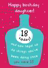 Daughter 18th birthday card created by Fly high art
