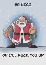 Mean Santa created by Olive & Keith Cards