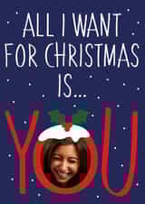 Personalised Christmas Photo Card created by Knick Knack Crafts - All I want for Christmas
