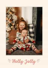 Personalised Christmas Photo Card created by Rebekah Klimuck - Holly Jolly