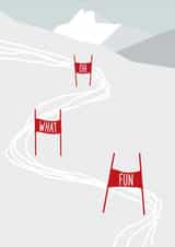 Ski slope Christmas card created by My Pretty Circus