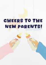 Cheers to the New Parents - New Baby Card - Gender Neutral Baby Card created by Stilus 