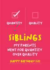 Quality Sibling Sister Birthday Card created by Norm & Then