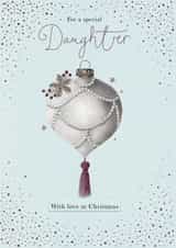 Christmas bauble Daughter card created by Sarah Hustwaite Illustration