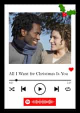 Personalised Christmas Photo Card created by rdlinnovation - All I want for Christmas