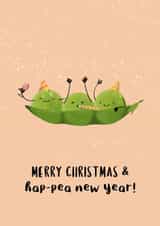 Hap-pea Christmas & New Year created by Easel & Bear