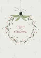 Merry Christmas Happy New Year Bauble Jingle Bells Snowflake tree Card created by MarigoldTate