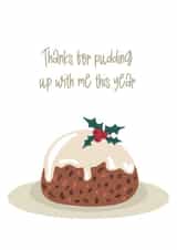 Christmas pudding card created by Cards by Becky