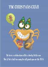 The Christmas Crab cheeky christmas card created by Dionne Turnbull