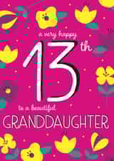 Happy 13th Birthday Granddaughter 1000 created by Juniper and Rose Studio