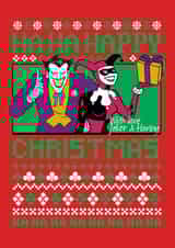 HAHAHA Happy Christmas Joker Harley Quinn Card created by Cardology