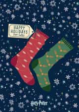 Socks from Dobby Harry Potter Christmas Card  created by Cardology