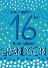 Happy 16th Birthday Grandson created by Juniper and Rose Studio