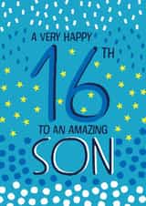 Happy 16th Birthday Son created by Juniper and Rose Studio
