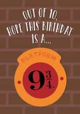 Birthday Card - Platform 9 3/4 - Hogwarts Express - Harry Potter created by Cardology