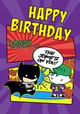 Batman and The Joker Birthday Card created by Cardology