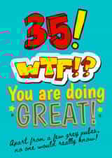 Funny 35th Birthday Grey Pubes card created by Eamonndo Designs