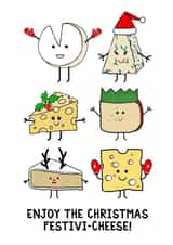 Funny Cheese Christmas Card created by Of Life & Lemons Ltd.