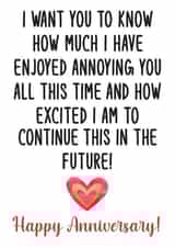 Funny Anniversary Card For Your Partner. 1001 created by Nidd And Rigg!