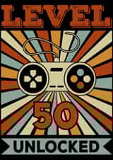 Funny Retro Gaming 50th Birthday Card created by SIMO 08