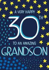 Happy 30th Birthday Grandson created by Juniper and Rose Studio