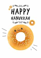 Hanukkah Doughnut created by Sugar Violet Illustration