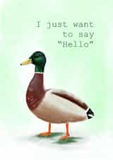 Duck say "hello" created by Katherine Tolstyh