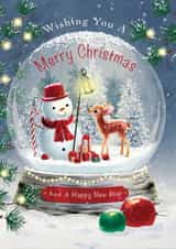 Ultra Cool Cute Snow Globe Christmas Card  created by PipWilsonArt