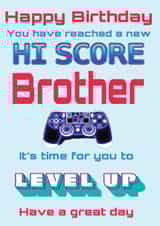 Brother gaming birthday card created by Yasmine Brickland