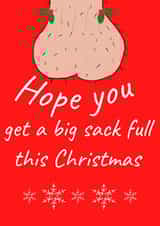 Balls - Rude - Cheeky - Nude - Hope You Get A Big Sack Full This Christmas - Girlfriend - Funny - Christmas Card created by BritWit