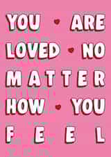 you are loved - feel good card created by Foxanne