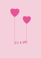 'IT'S A GIRL' NEW BABY CONGRATULATIONS CARD 1001 created by Sean Cullen