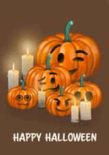 Happy Halloween Pumpkin Emoji Card created by Alexandria Frances