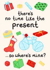 Present Time Christmas Card 1001 created by Alice Illu