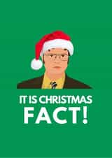 The Office inspired Christmas Card featuring Dwight Schrute created by Highgrove Cards