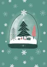 Pretty - Classic - Snowglobe - Traditional - Snowfall - Christmas Tree - Festive - Christmas Card created by Picoloco Studio
