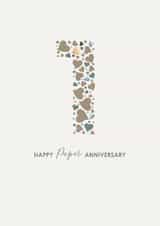 Happy First Paper Wedding Anniversary Card created by mrs L cards