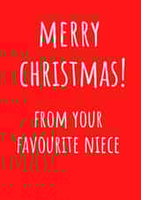 Auntie - Uncle - From Your Favourite Niece - Auntie and Uncle - Bold - From the Kids - Christmas Card created by Amy (Hedgecards)