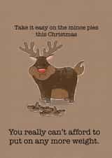 Overweight Reindeer created by Olive & Keith Cards