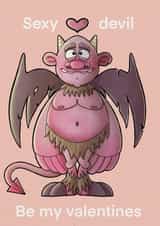 Sexy devil created by Olive & Keith Cards