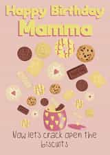 A happy birthday Mamma biscuit card created by Rosie bees craft box