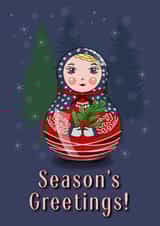 Russian doll season greetings created by JuliaUKdigital