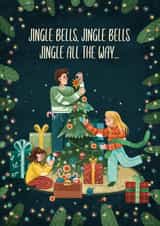 Remind to decorate Christmas tree, jingle bells, Christmas mood created by Bogdana Lazarieva