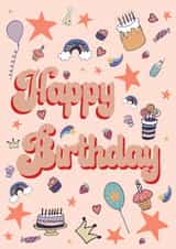 Happy Birthday Card Pink created by Summer Lane Studio