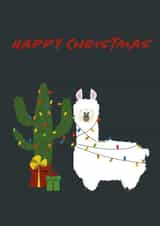 Llama Christmas Card created by Maria McGregor