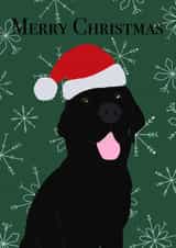 Black Labrador Christmas card created by Beth Mason Design
